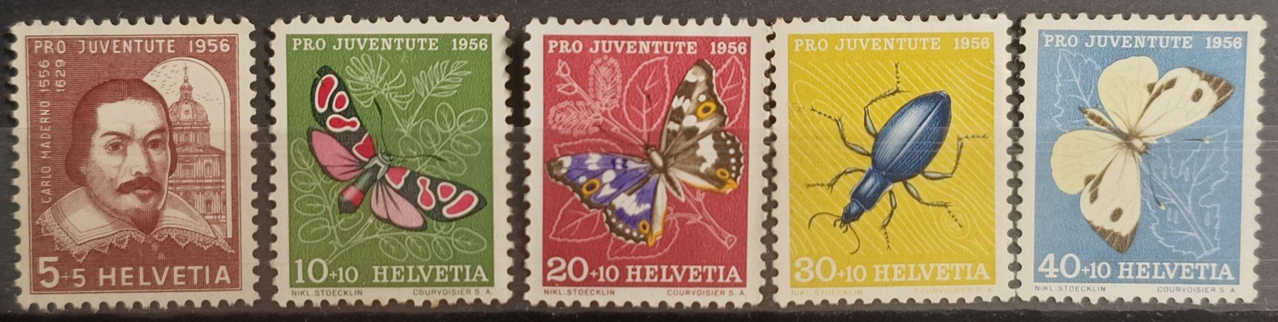 Alle Briefmarken: 1956 Pro Juventute postfrisch** – Gebraucht aus Dübendorf von goeggi79