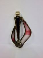 Vintage Anhänger Modeschmuck Tiffany Glas 60er 70er 80er