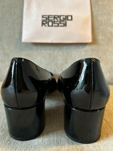 Sergio Rossi Damenschuhe: SERGIO ROSSI Lackpumps schwarz mit Blockabsatz – Neu (gemäss Beschreibung) aus Zürich von Viel_Freude_8 3