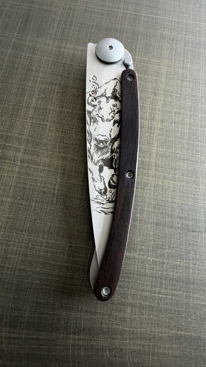 Deejo Taschenmesser: DEEJO 37G Ebenholz / Bison Klappmesser – Neu und originalverpackt aus Würenlingen von Tombola 3