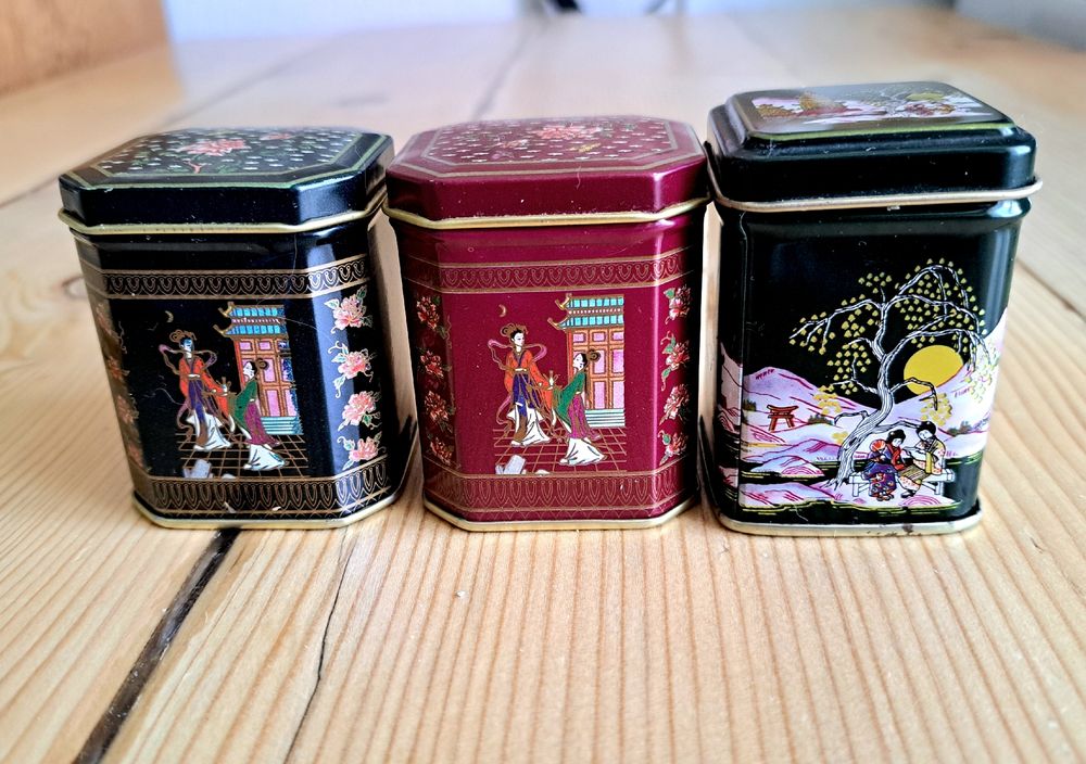 Eigenart Andalusia Lot De 2 Boîtes à Thé Élégantes – 150 G, Bleu/Violet, Design Premium En Fer Blanc