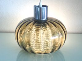 Lampe Vintage Space Age Rauchglas Glas MidCentury Hängelampe