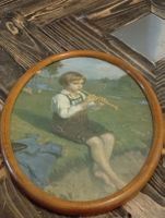 antiken Kunstdruck mit dem Titel Frühlingsmelodie.