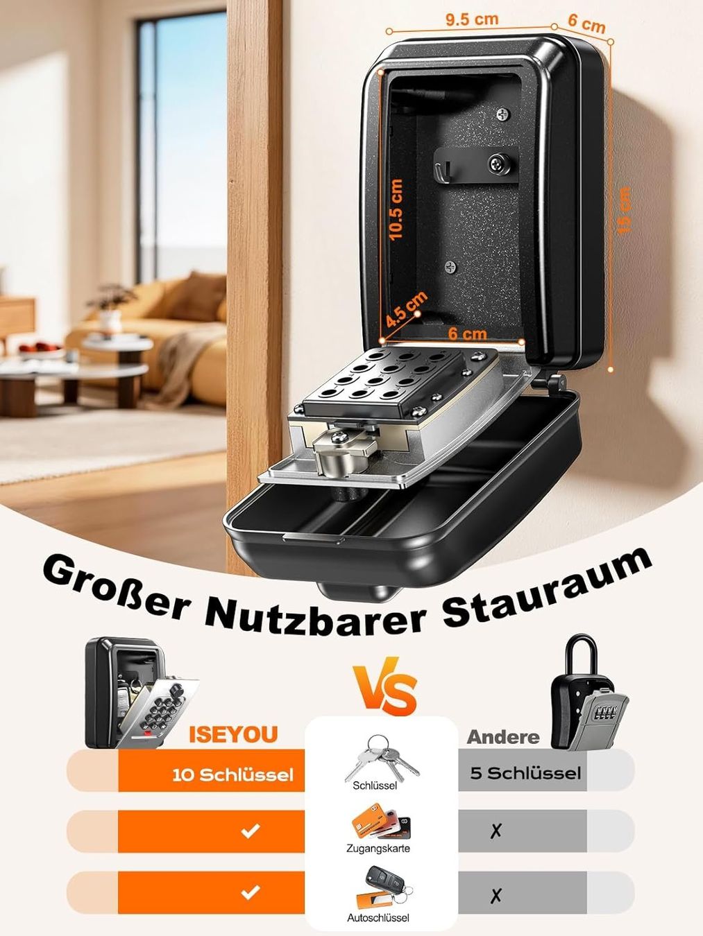 Tresor: Schlüsseltresor mit Zahlencode Schlüsselsafe Outdoor – Neu und originalverpackt aus Neuhausen von apo_zn9s 2