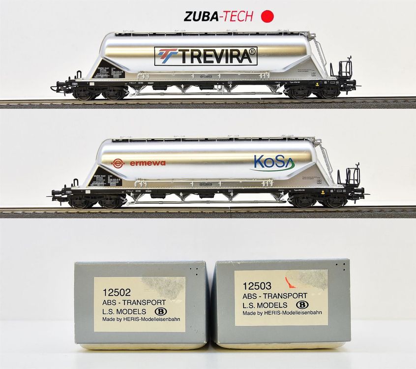 Ls Models - H12503 Carro Silos A Carrelli SNCB Della Ermewa Noleggiato Per Trasporto Cemento Alla Trevira Ep V