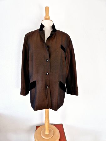 ANZUG JACKE BLAZER ROCK 38 M VINTAGE BRONZE BOUTIQUE PARIS