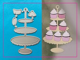 Cupcake-Ständer / Etageren  - Stanzschablone
