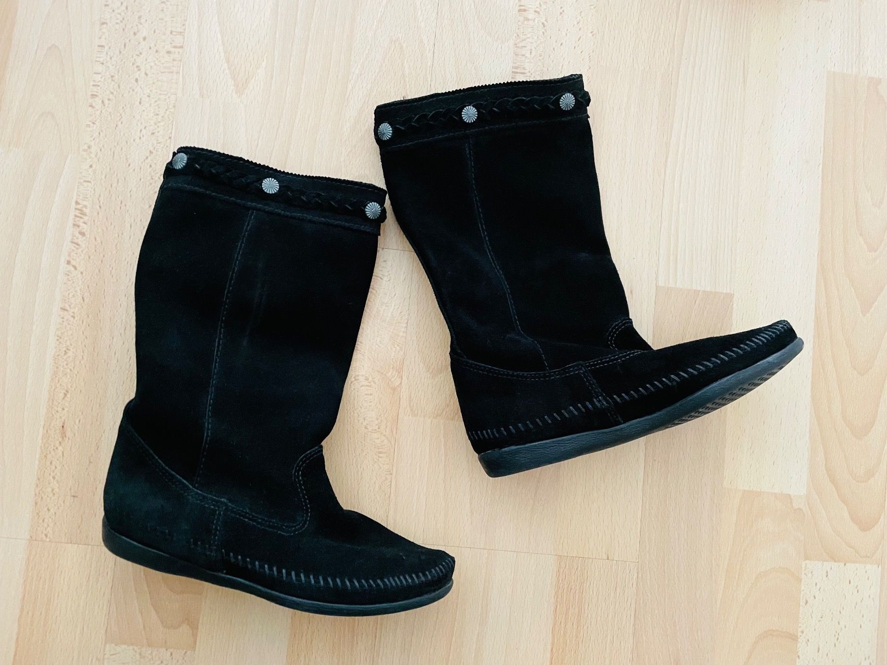 Unique MINNETONKA Wie Isabel Marant Indianer Stiefel 37 38 Neu gem ss 