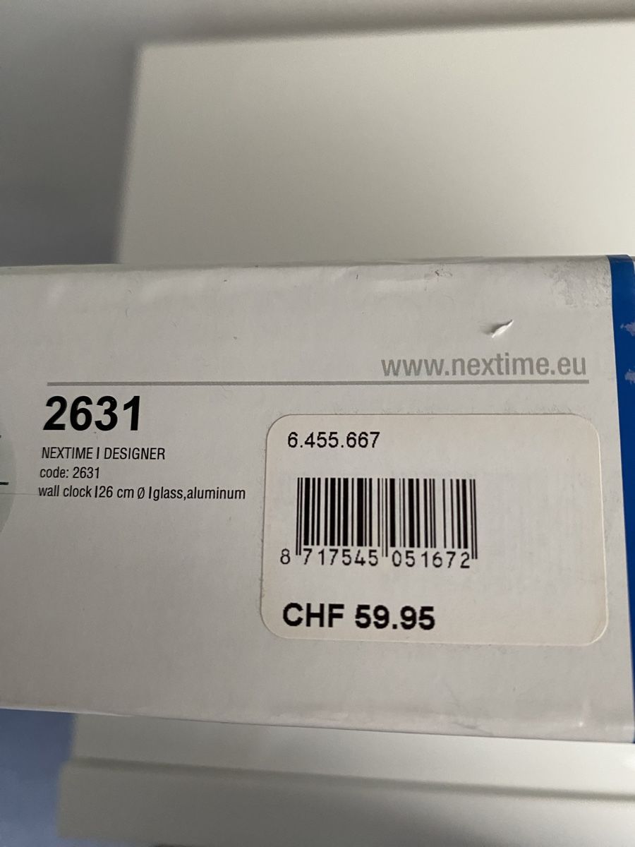 Uhren: Küchenuhr 26 cm Durchmesser mit Batterie – Neu und originalverpackt aus Zürich von DidierTG 3