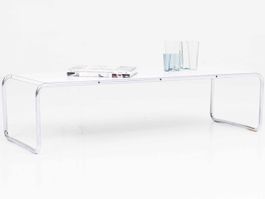 Knoll Laccio 2 Couchtisch von Marcel Breuer in Weiss