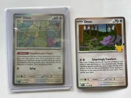 Ditto 132/165 MEW 151 + 115/128 Pokémon 30th Anniversary  2x
