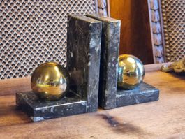 EGZ Hanau Buchstützen – Echte Fossilien Messing 1950/60er