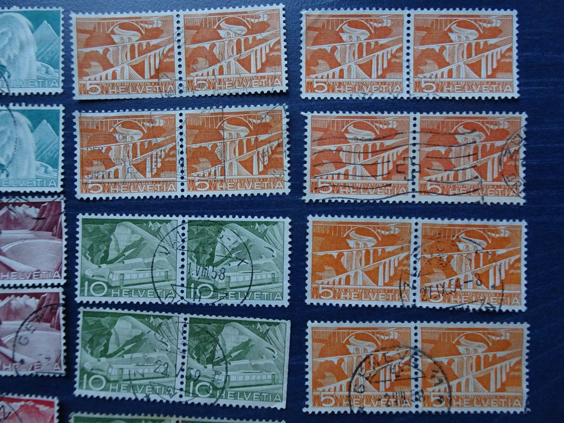 Tous les timbres: 1949  Div. 2er-Streiffen – D'occasion à Aadorf par Chnorli-Furz 1