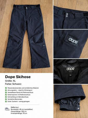 Dope Skihose Schwarz Grösse XL guter Zustand