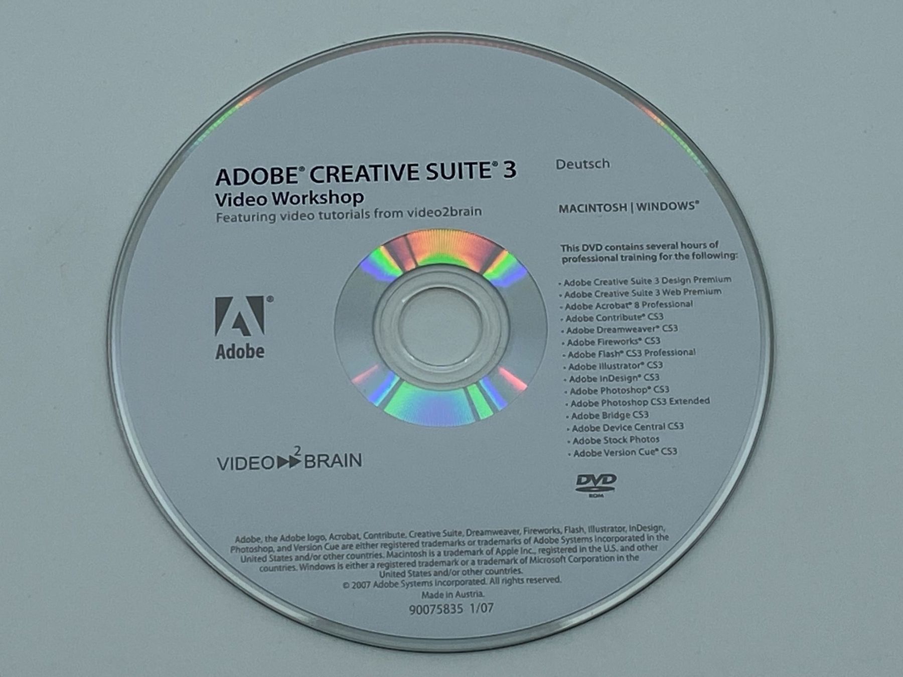 Adobe Software: Adobe InDesign CS3 - Windows DVDs inkl. Video2Brain Workshop – Usato da Langwiesen venduto da Restposten-24 3