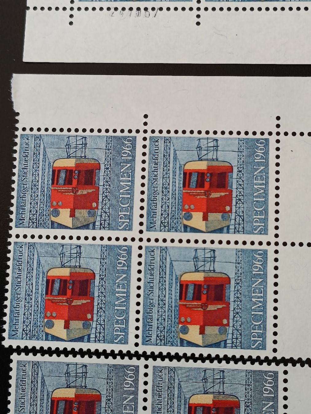 Alle Briefmarken: Specimen Bahn 1966 / Mehrfarbiger Stichtiefdruck – Gebraucht aus Brugg AG von Ente015 1