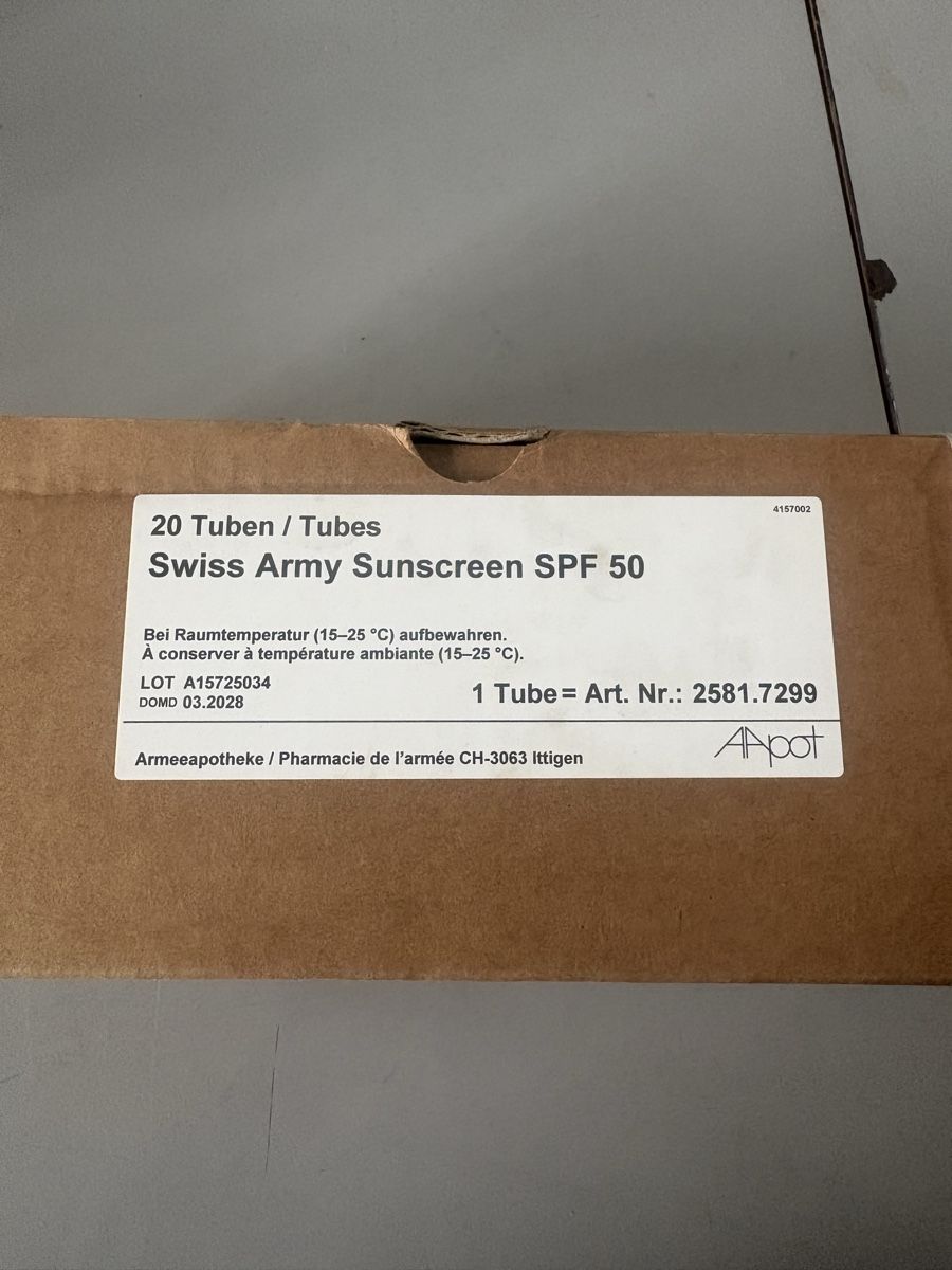 Schweizer Armee Alle Werkzeuge: Swiss Army Sunscreen – Neu und originalverpackt aus Oberbalm von sve_wb7n 2