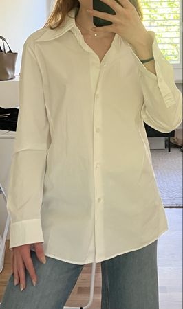 Valentino weisse Bluse Hemd, Gr. 38 mit Doppelkragen