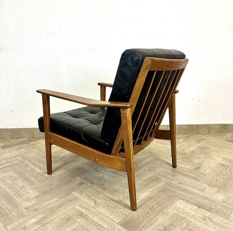 Poltrone: Mid Century leather Easy Chairs  – Usato da basel venduto da vintory.ch 3