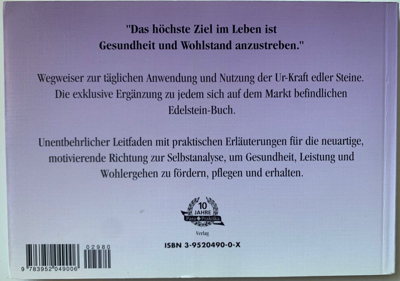 Libri: Buch Heilkraft mir der Stein verschafft – Usato da Bremgarten b. Bern venduto da .Anita. 1