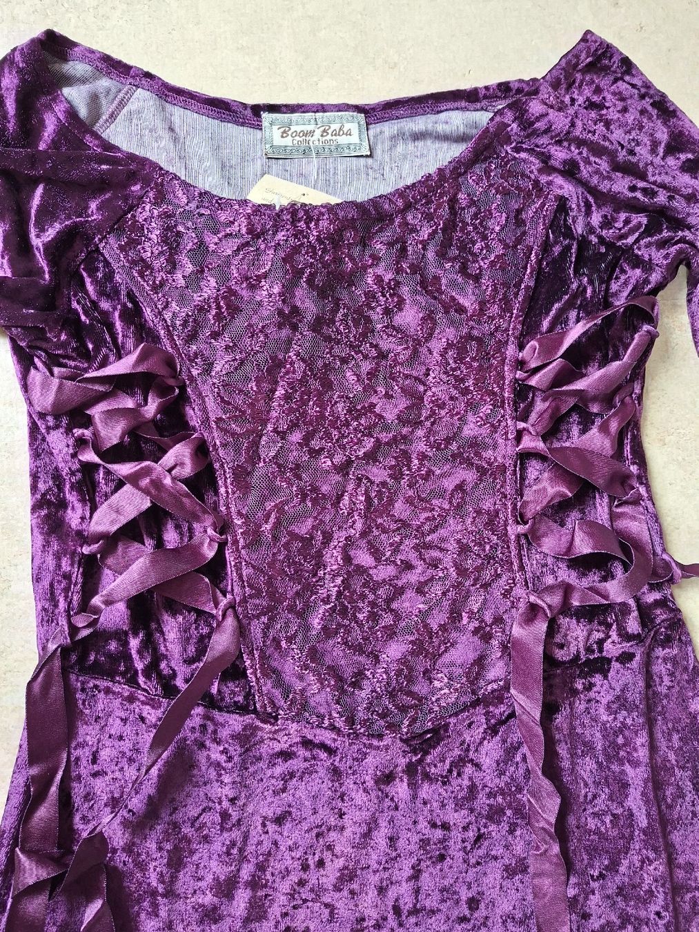 Kleider: Wunderschönes Samtkleid Lila, Gr. 1 Size Neu, Boom Baba – Neu (gemäss Beschreibung) aus Klingnau von vollmond36 7