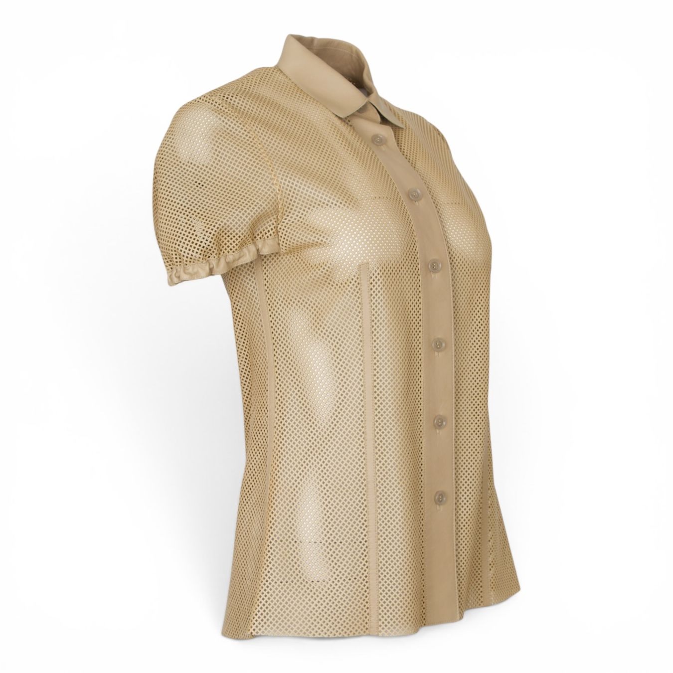 Akris Magliette Polo: Akris Punto Lederpolo camel Gr. 34 – Usato da Binningen venduto da Designerlabels 1