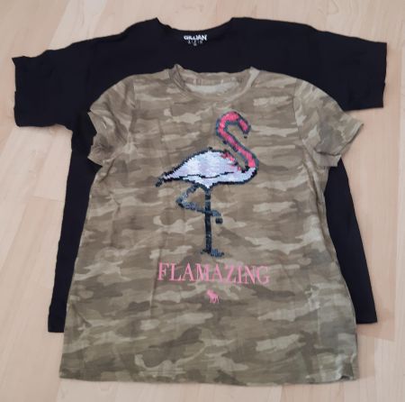 Mädchen T-Shirts, Gr.S 6-8-Jährige, Marke:GILDAN+ABERCROMBIE