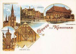 Konstanz am Bodensee, Litho REPRO, Original um 1900