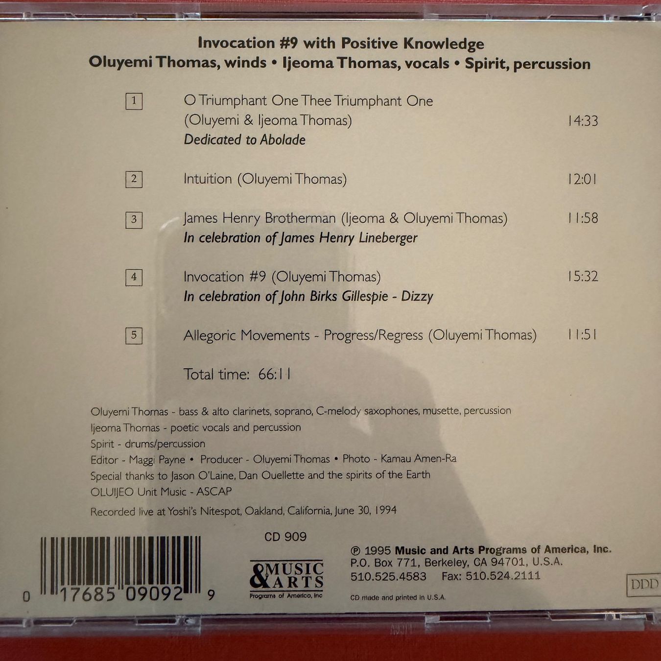 CDs: Positive Knowledge – Invocation #9 (CD Music & Arts) – D'occasion à Zug par Mirare9 1