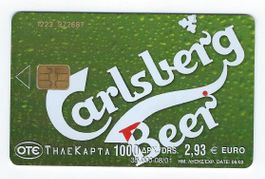 Telefonkarte Griechenland Carlsberg Beer 1 Stück