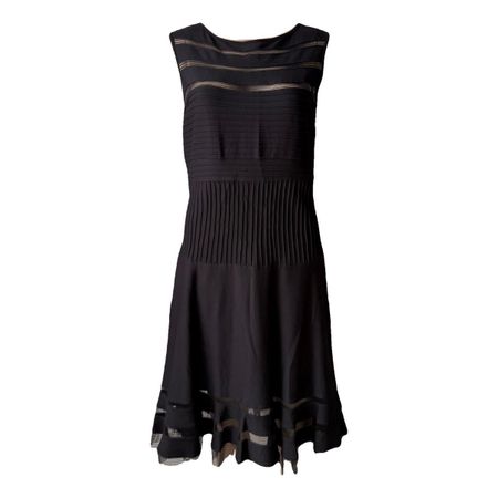 TADASHI SHOJI Illusion Mesh Stripe Cocktailkleid 🖤