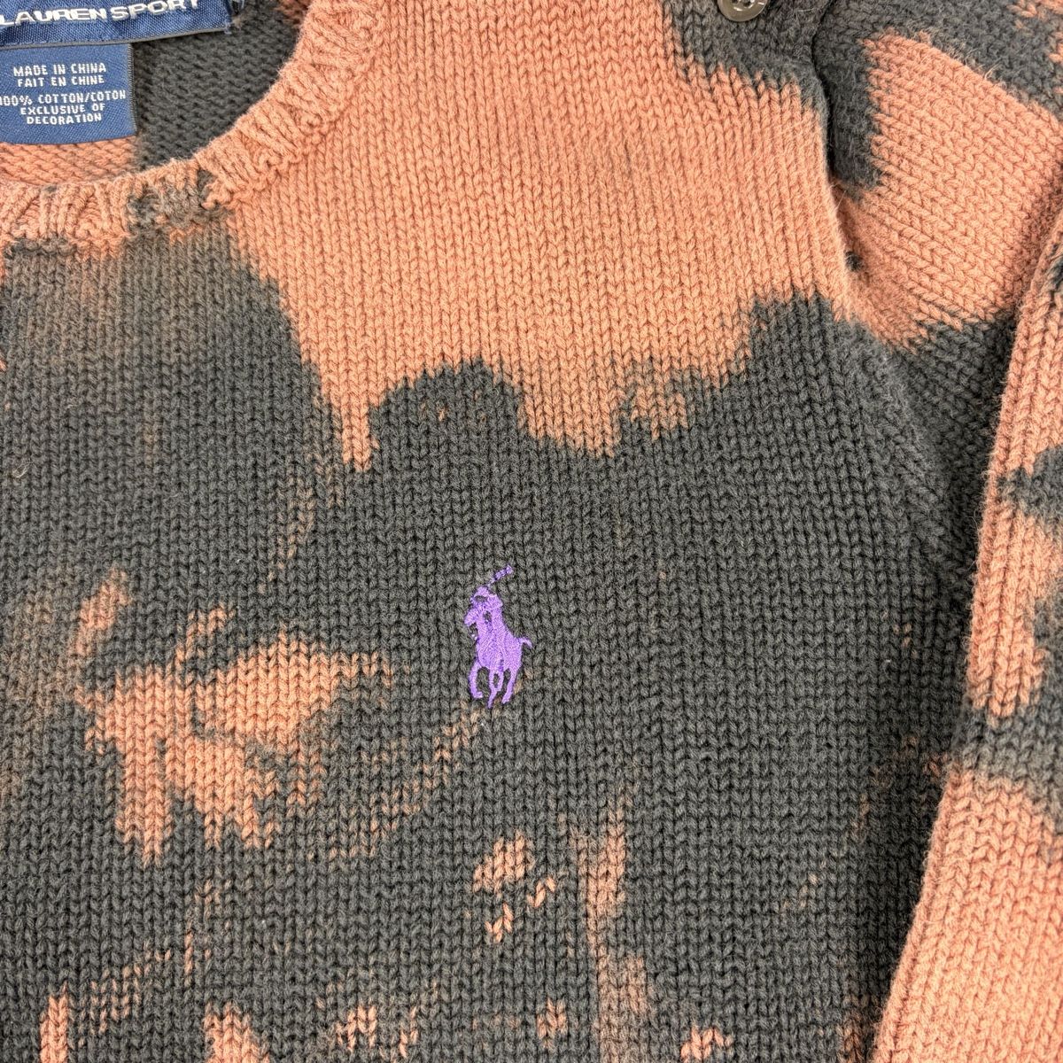 Ralph Lauren Pulls & Sweat-shirts: Pull Ralph Lauren tie-dye rouille et noir - Taille M – D'occasion à Neuchâtel par aliceguins 1