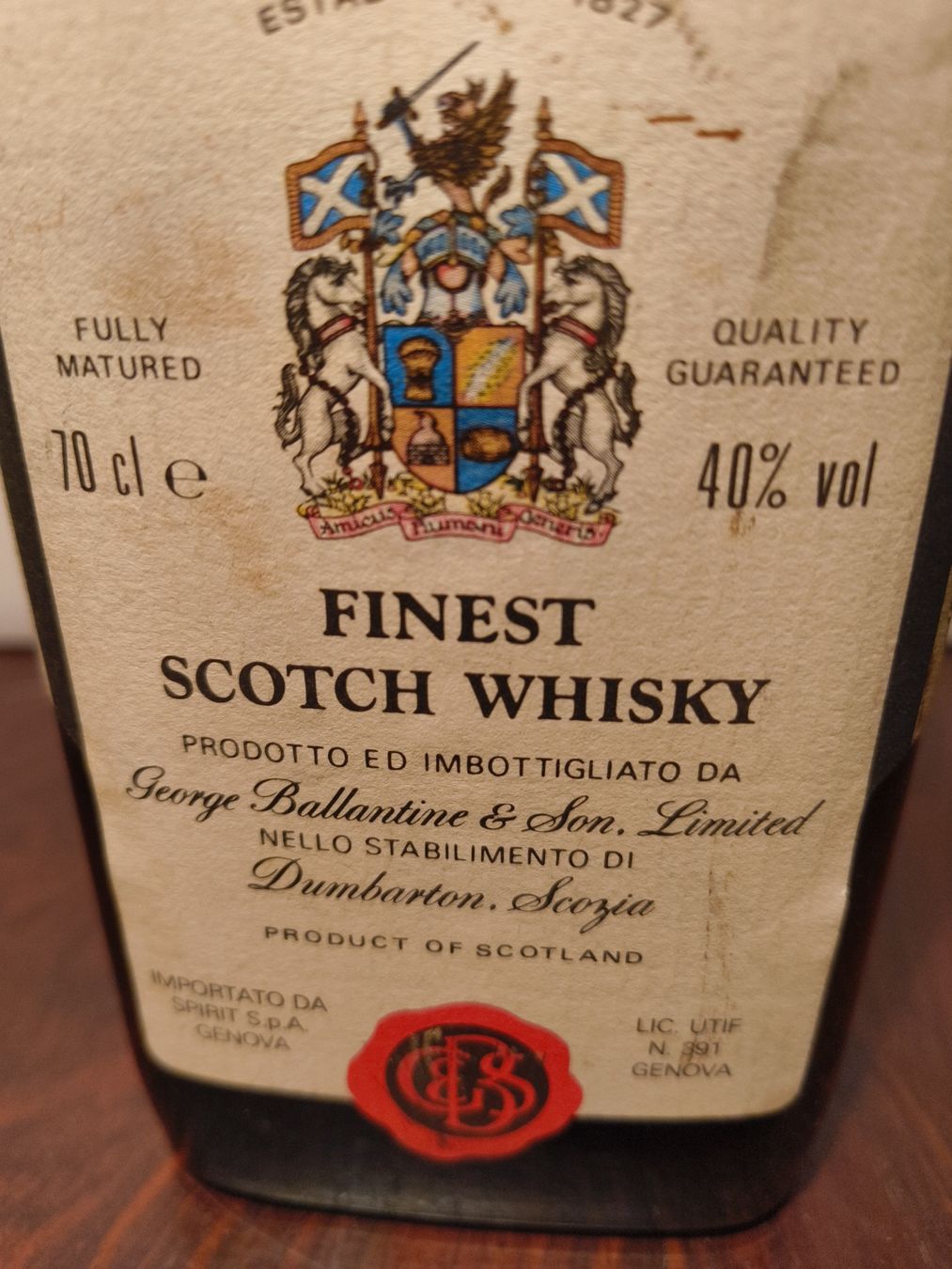 Ballantines Spiritueux: Flasche Ballantine's Finest Scotch Whisky Italien Blombe – Neuf (Voir description) à stettlen par VintageBern_ch 7