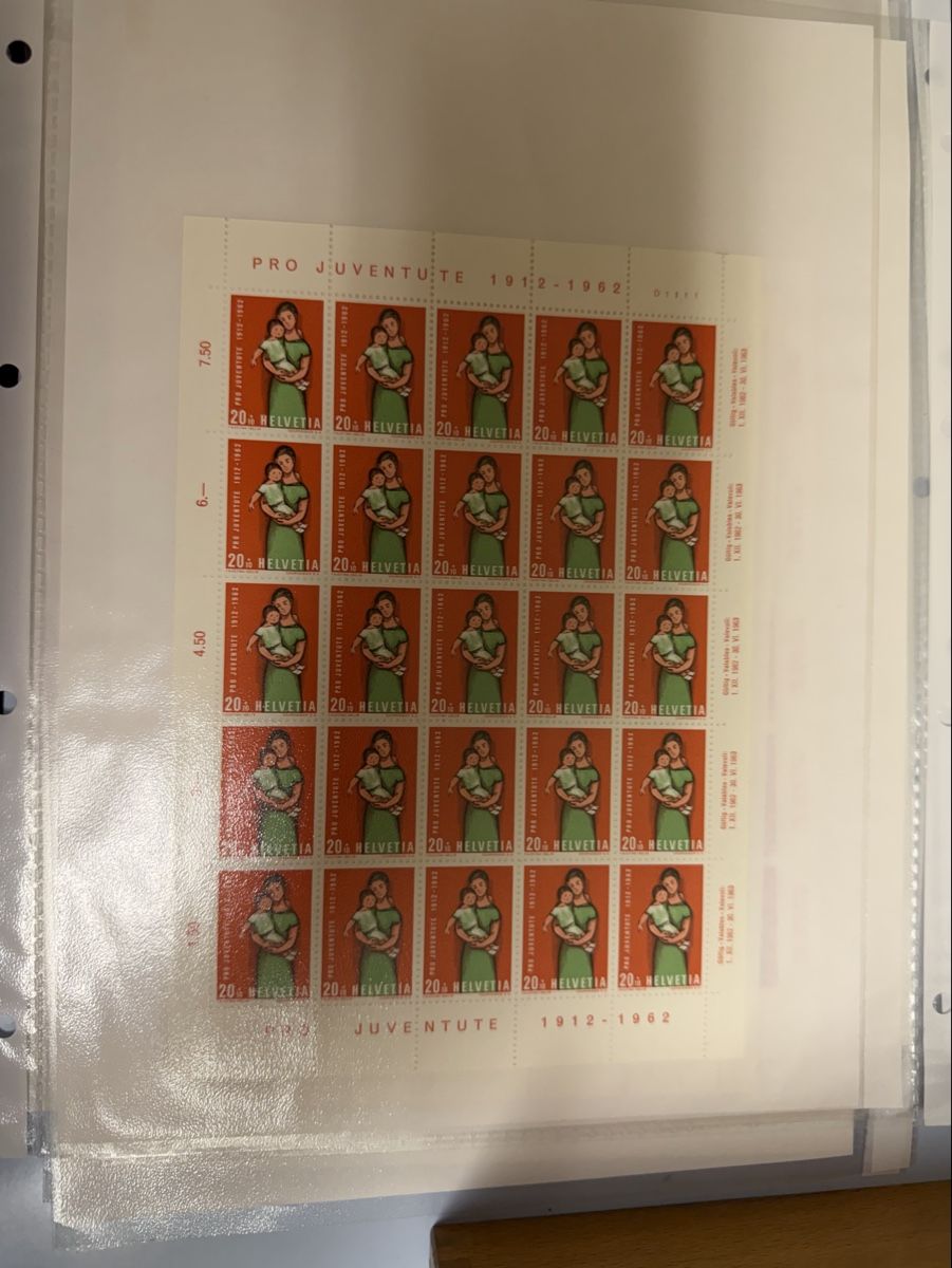 Tutti i francobolli: Pro Juventute Bogen 20 Rp 1962 Postfrisch  – Nuovo (secondo la descrizione) da Murgenthal venduto da Tina_4055