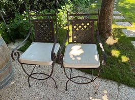 CHAISES DE JARDIN METALLIQUE AVEC COUSSIN