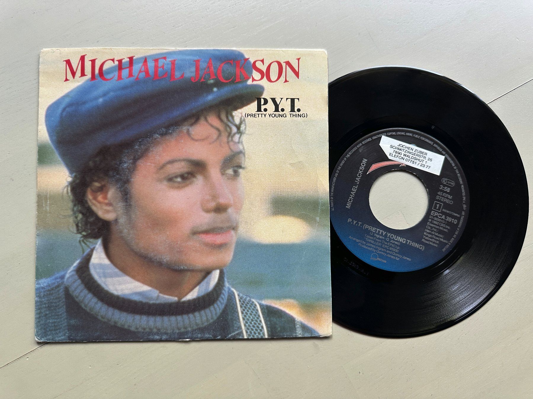 Dischi in vinile: MICHAEL JACKSON tolle Single Kult P.Y.T. 80's Top Hit Chart – Usato da Basel venduto da Partridge