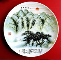 KERAMIK PLATTE CHINA BEMALT JINGGANGSHAN LEADERSHIP ACADEMY