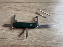 Victorinox Sackmesser Grün mit Werbung