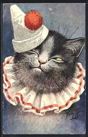 Arthur Thiele: Katze im Harlekinskostüm