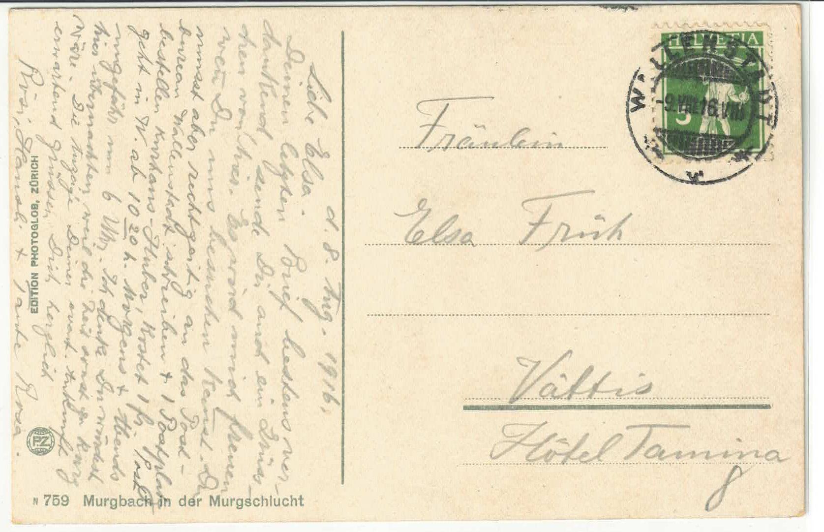 Cartoline postali: Murbach in der Murgschlucht - Litho – Usato da Ettingen venduto da Kartenplanet 1