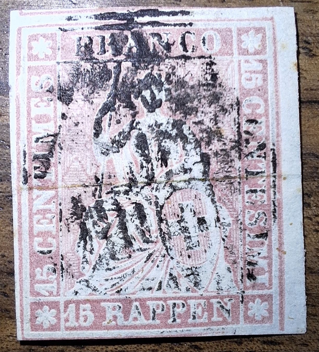 Tutti i francobolli: Strubel 24F Kat. 450.- – Usato da Balgach venduto da SIMEON27