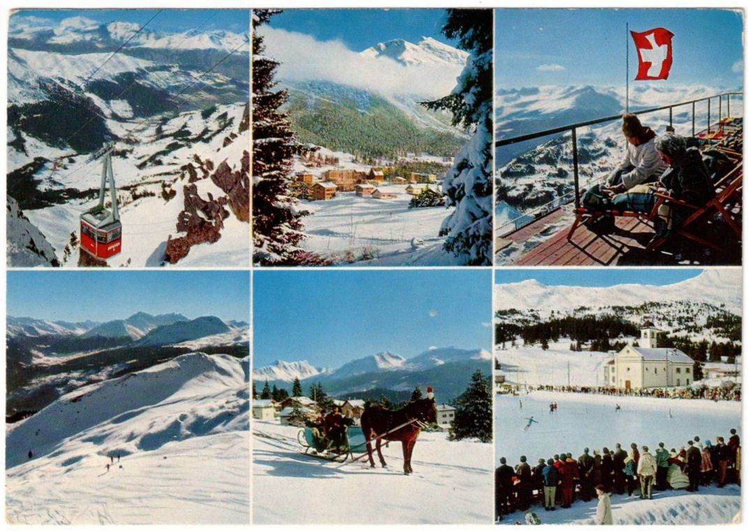 Cartoline postali: Lenzerheide - 6 Bild AK – Usato da Binningen venduto da Mountainrider