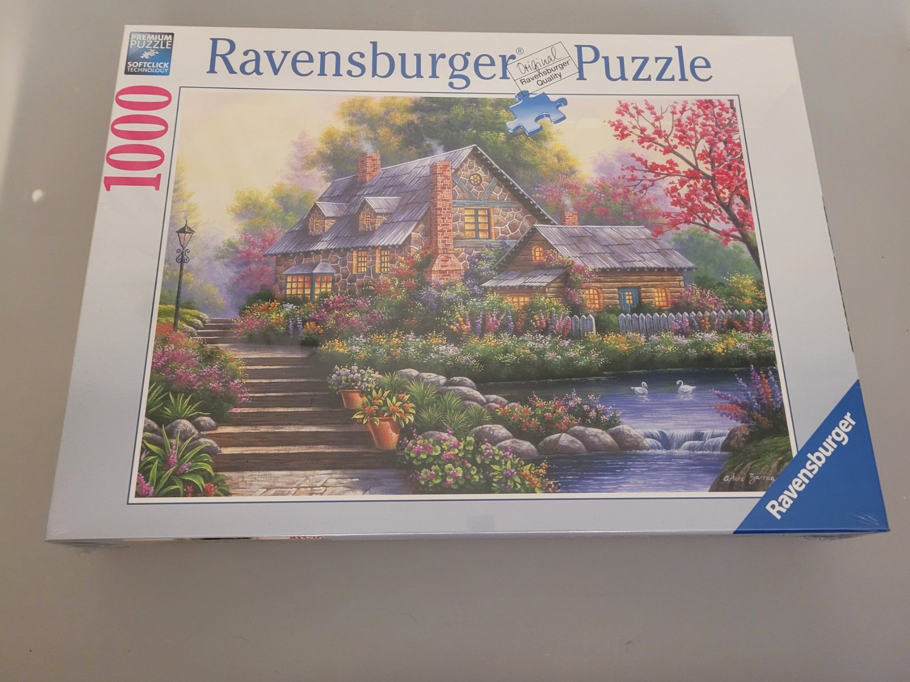Puzzle: Puzzle 1000 Teile romantische Cottage – Nuovo e nell'imballaggio originale da Oberuzwil venduto da aseinkaufswelt