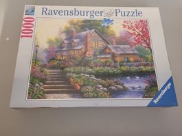 Puzzle 1000 Teile romantische Cottage