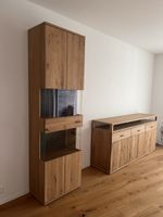 Wohnzimmerschrank Eiche Massiv Glas Türen