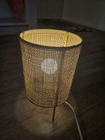 Tischlampen Rattan-Optik Metall Gold 2 Stück