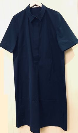 B.M. Company Kurzarm Hemdbluse Schlupf Kleid navy Gr 36