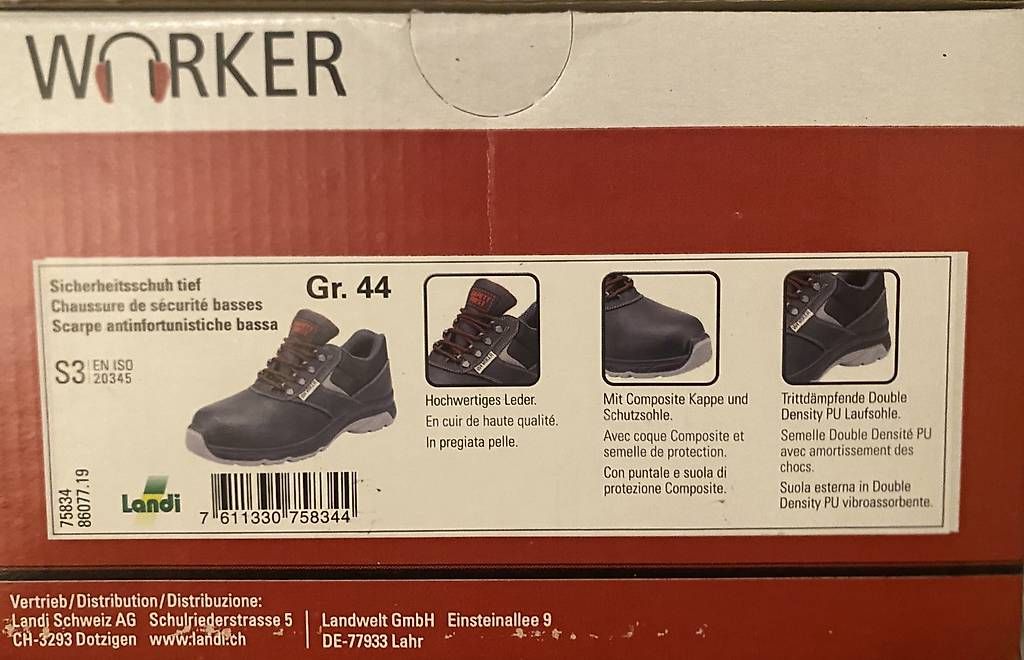 Scarpe da uomo: Sicherheitsschuhe Grösse 44 / 45 – Usato da Rorschacherberg venduto da JBF17 2