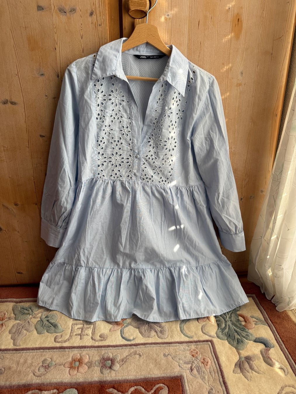 Zara Robes: Zara Light Blue Embroidered Dress/ Kleid - Size S – D'occasion à Zürich par Eb_ 3