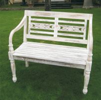 Teak-Gartenbank 2-Sitzer Holzbank